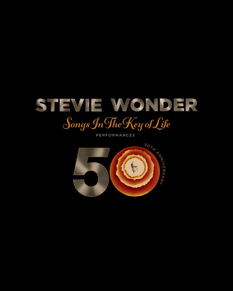 Stevie Wonder: Songs in the Key of Life 50th anniversary performances title artwork on black - the official tour image