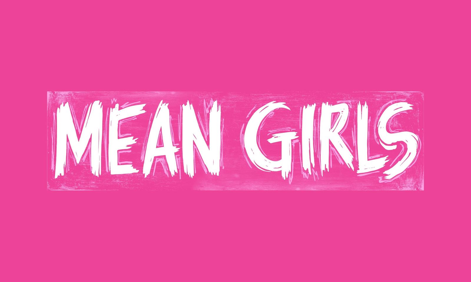 Official pink branding artwork for the Mean Girls musical