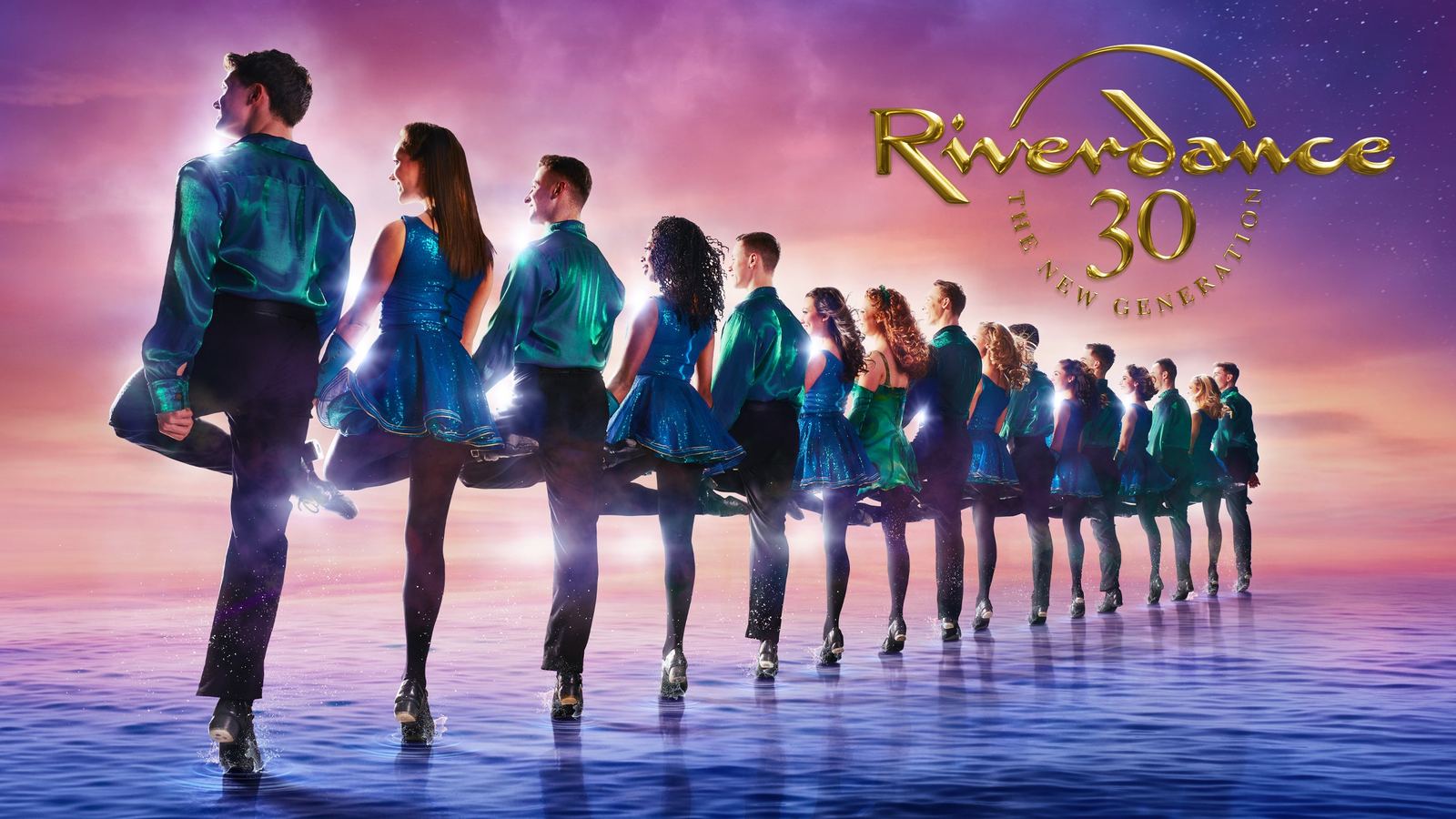 Official Riverdance 30 poster with the full dance line-up